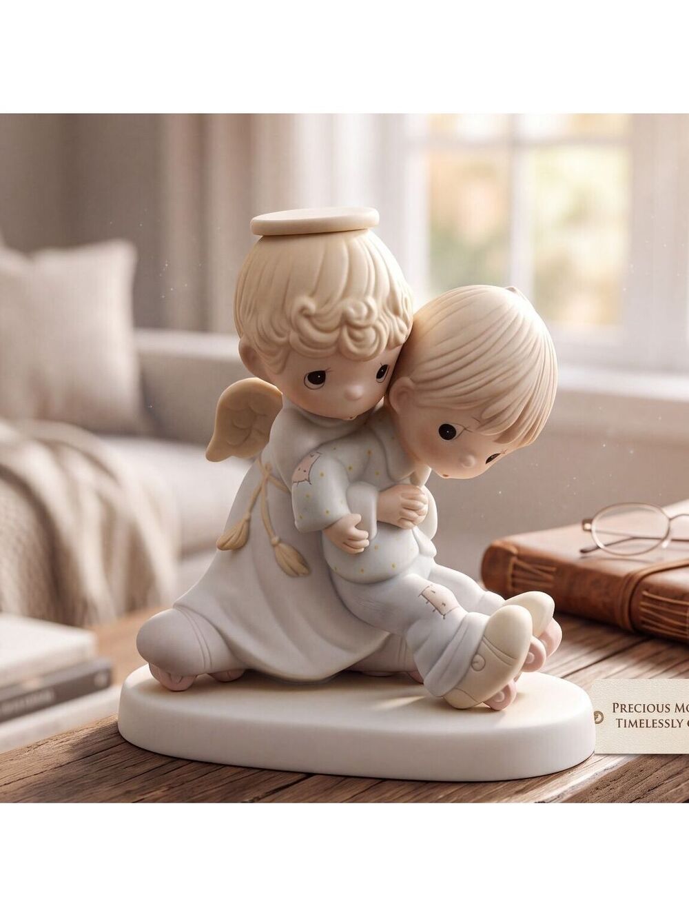 Vtg. Precious Moments He Upholdeth Those Who Call E-0526 Angel Skater 1983